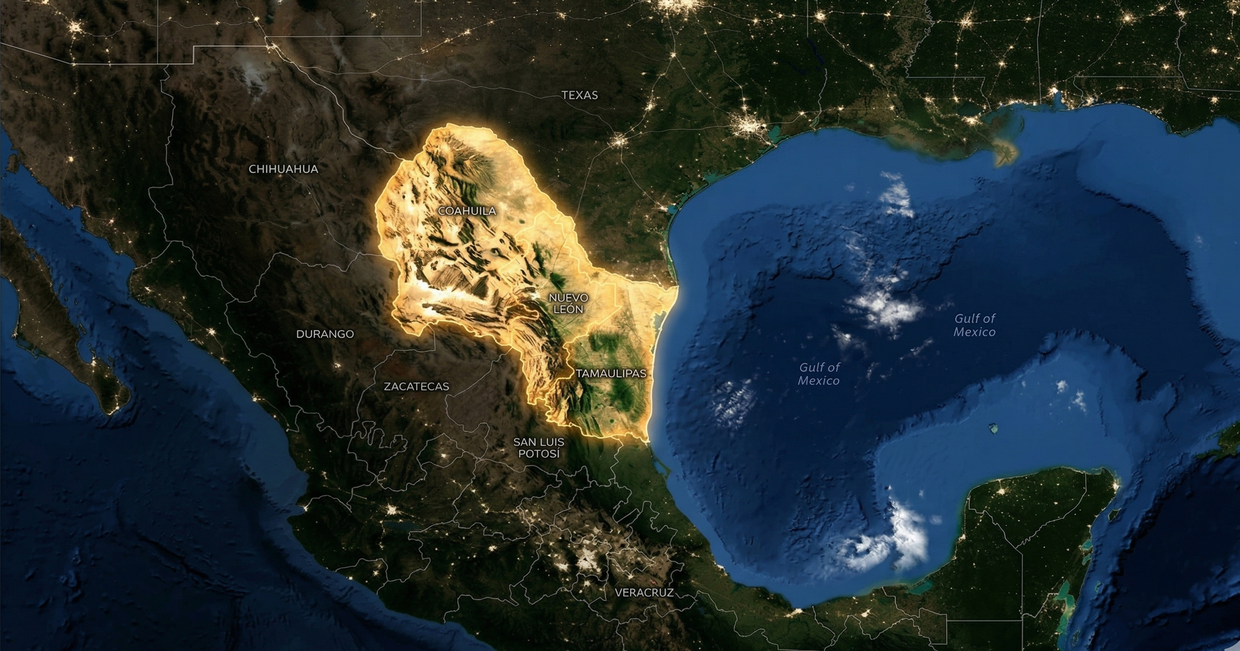 Cobertura Noreste satelital